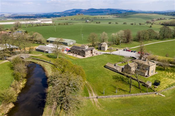 Aerial view Newton Grange Cottages
